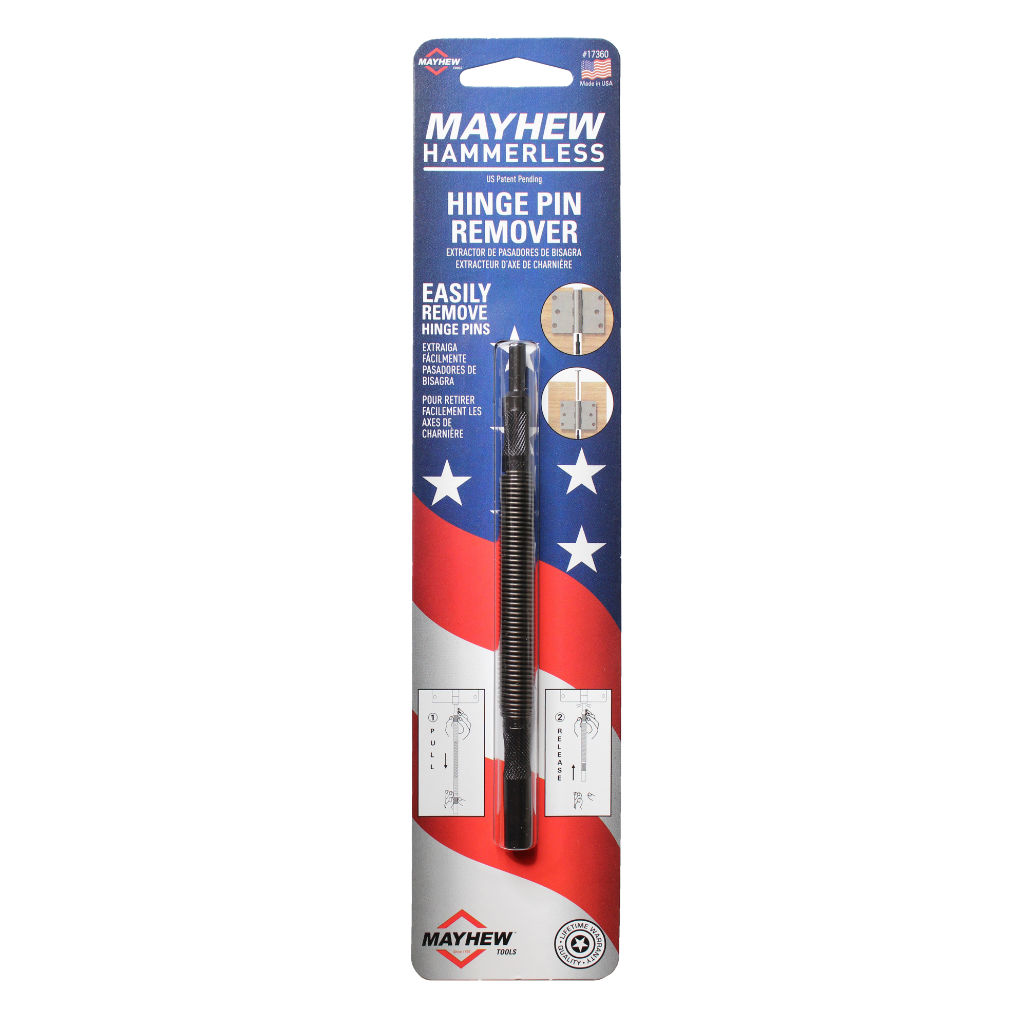Mayhew Tools Hinge Pin Remover 17360, Carded